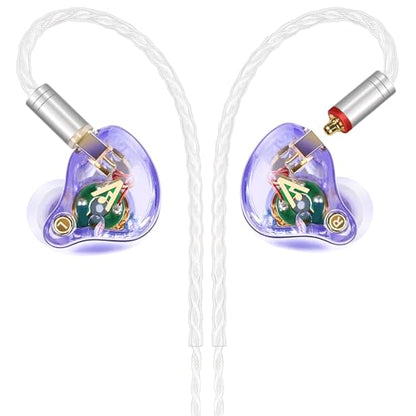 Audiovance Vibes 202 HiFi Wired Earbuds, IEM in-Ear Monitor Headphones - color: A-Light Purple