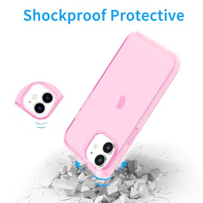 JJGoo Compatible with iPhone 12 Case & 12 Pro Case Clear Soft Transparent Shockproof Protective Slim Thin Bumper Phone Cover for 12 and 12 Pro - 6.1 inch, Clear Pink - color: Pink