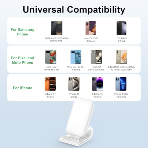 Samsung Wireless Charger Stand Android Wireless Desk Phone Charging Station - color: White