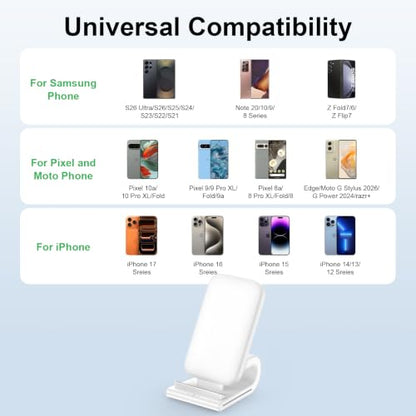 Samsung Wireless Charger Stand Android Wireless Desk Phone Charging Station - color: White