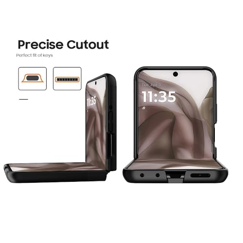 ZASE Belt Clip Phone Case Compatible with Motorola Moto RAZR (2024/2025/2026) Holster Tough Slim Rugged Protective Hard Shell Cover Armor Defender Strong Clip Kickstand (Black Holster Combo Case)
