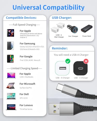 6 inch Short USB A to USB C Cable Fast Charging, 2 Pack 0.5ft USBC Cable - size: 0.5 Feet, style: USB A to USB C