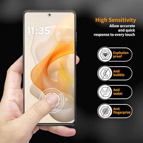 3 Pack for Motorola Moto G Stylus 5G (2024) [Not Fit for 2020-2023 Version] Tempered Glass Screen Protector, Scratch-Proof, Bubble-Free,HD Transparent, 9H Hardness,Bubble Free,Case Friendly - size: Moto G Stylus 5G 2024 (3 Pack)