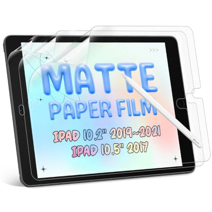 3 Pack Paper Screen Protector for iPad 10.2 in (9th/8th/7th,2021/2020/2019) - size: 10.2" iPad