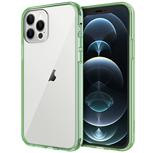 JETech Case for iPhone 12/12 Pro 6.1-Inch, Non-Yellowing Shockproof Phone Bumper Cover, Anti-Scratch Clear Back (Midnight Green) - color: Midnight Green