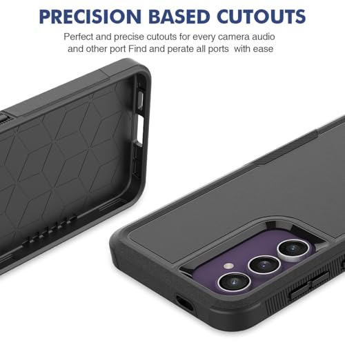 Dionsibei Designed for Samsung Galaxy A52 5G Case 2 in 1 Military Grade Drop Heavy Duty Rugged Shockproof Protective Cover Case for Galaxy A52 5G Phone Case (Black) - color: Black