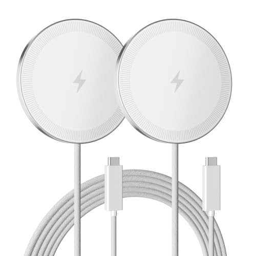 15W Magnetic Fast Charging Pad, Wireless Charger for Samsung & Android - color: (for Samsung) White*2