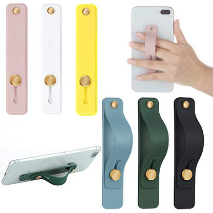 Weewooday 6 Pieces Phone Finger Strap Grip,Chic Colors,Classic - color: Chic Colors, style: Classic