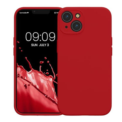 kwmobile Case Compatible with Apple iPhone 14 Case - Slim TPU Silicone Phone Cover - Soft Touch Finish - Rhubarb Red - color: Rhubarb Red, size: iPhone 14