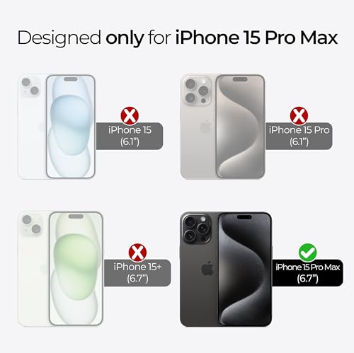 ArmorSuit Full Body Skin + Screen Protector for iPhone 15 Pro Max [6.7-inch] HD Clear MilitaryShield Film - Made in USA
