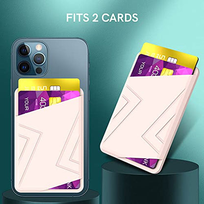 Phone Card Holder, Glitter PU Leather Sleeve, Credit Card Holder Stick On Phone Case for iPhone Samsung Most Smartphones (Ltpink) - color: ltPink