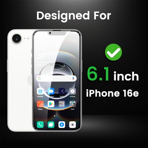 Romkasi 3 Pack Privacy Screen Protector for iPhone 16e 6.1 Inch with 3 Pack Camera Lens Protector, Anti Spy Tempered Glass Film, Anti-Scratch, Touch Sensitive, Case Friendly - color: iPhone 16e