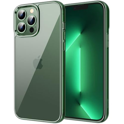 JETech Case for iPhone 13 Pro Max, Anti-Yellowing, Alpine Green | Shockproof Protection, Scratch Resistant Hard PC Back, Durable Transparent TPU Bumper - color: Alpine Green