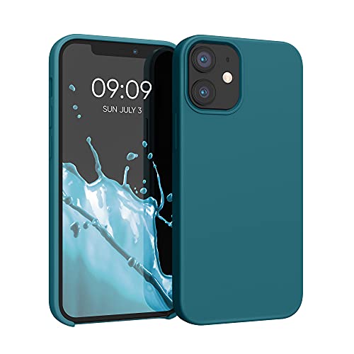 kwmobile Case Compatible with Apple iPhone 12 mini Case - TPU Silicone Phone Cover with Soft Finish - Teal Matte - color: teal matte, size: iPhone 12 mini