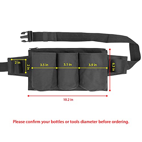 Tool Pouch, Waist Tools Bag Belt, Bottle Holster, Heavy Duty Working Tool Apron for Janitorial, Custodial, Housekeeping, Cleaning