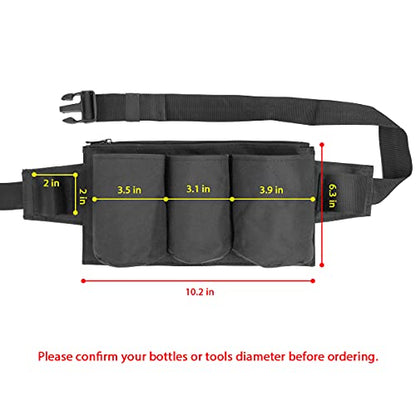 Tool Pouch, Waist Tools Bag Belt, Bottle Holster, Heavy Duty Working Tool Apron for Janitorial, Custodial, Housekeeping, Cleaning