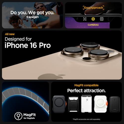 Spigen for iPhone 16 Pro Case, Ultra Hybrid MagFit [Anti-Yellowing] [Compatible with Magsafe] - Clear Graphite - color: Clear Graphite, size: iPhone 16 Pro