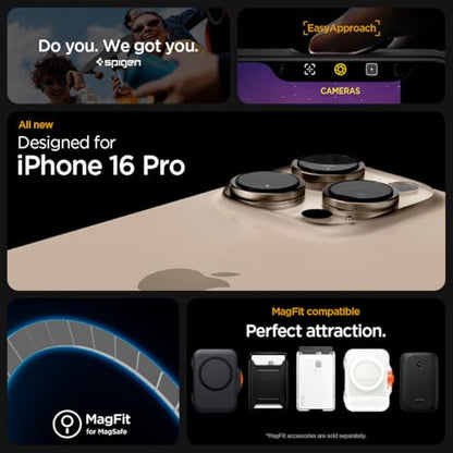 Spigen for iPhone 16 Pro Case, Ultra Hybrid MagFit [Anti-Yellowing] [Compatible with Magsafe] - Carbon Fiber - color: Carbon Fiber, size: iPhone 16 Pro