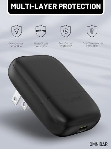 30W Slim Flat USB C Wall Charger, GaN PD3.0 PPS Fast Charger, Black - color: 30W Black
