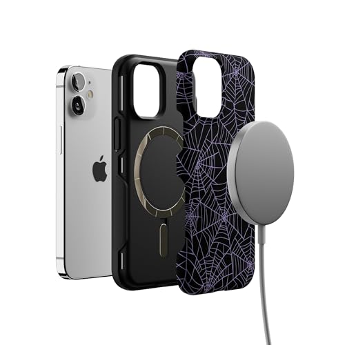 Casely iPhone 12 Mini Case | Midnight Web | Spider Web | Bold Protective Design | Compatible with MagSafe - color: Midnight Web | Spider Web, size: Iphone 12 Mini