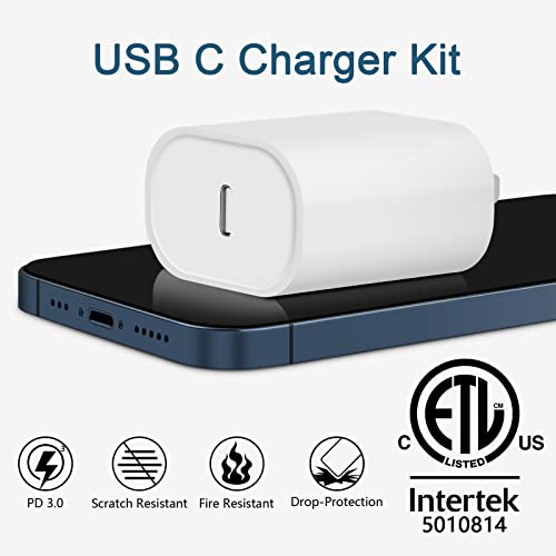 CXX iPhone 14/13/12 Charger 20W Fast Charging [MFi Certified] - color: White, size: 6FT