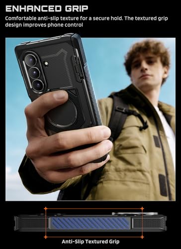 SUPCASE for Galaxy Z Trifold Case with Built-in Kickstand, Black - size: Galaxy Z Trifold