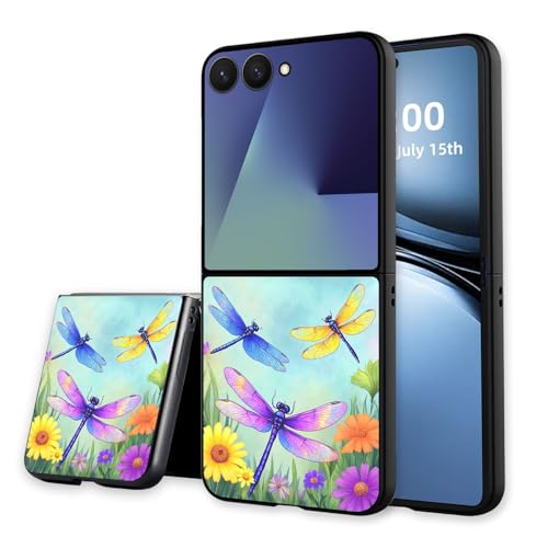for Z Flip 7 Case Ultra Thin 1.2mm Matte Hard PC Phone Cover- Anti-Scratch Anti-Fingerprint Slim Fit Shockproof Protection Cover for Samsung Galaxy Z Flip 7 Case,Dragonfly Garden - color: Dragonfly Garden