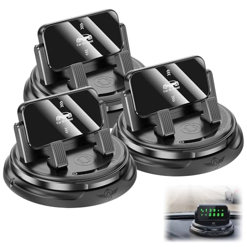 Fodeuxp Car Phone Holder 360 Degree Rotation, 2026 New Non-Slip Dashboard Cell Phone Holder, Universal Car Phone Mount Stand for Best Navigation and Viewing (3 pcs) - color: 3 pcs