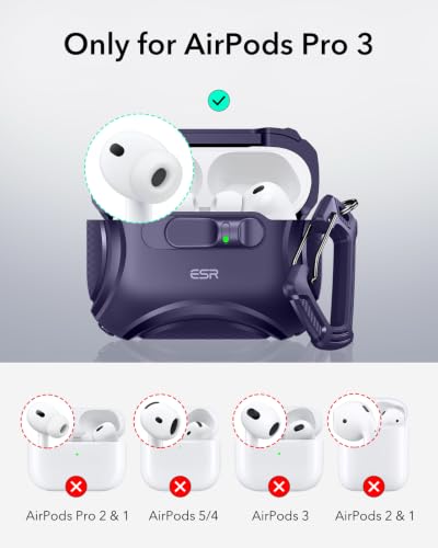 ESR for AirPods Pro 3 Case (2025), Compatible with MagSafe, Purple - color: Purple, size: AirPods Pro 3 Case