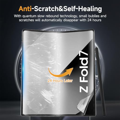 [6 in 1] Samsung Galaxy Z Fold 7 Screen Protector, 2 Inside Soft Flexible TPU Film, 2 Tempered Glass Front Saver, 2 Camera Lens Protector for Galaxy Z Fold 7 Case Friendly, No Creases,No Bubbles - size: Fold 7