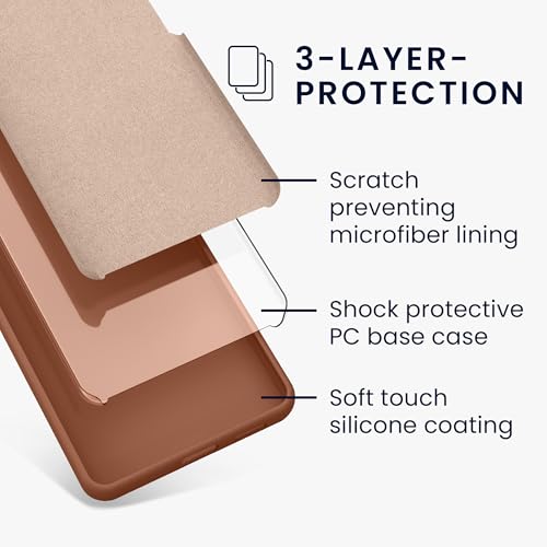 kwmobile Case Compatible with Google Pixel 7 Pro Case - TPU Silicone Phone Cover with Soft Finish - Mocha - color: Mocha, size: Pixel 7 Pro