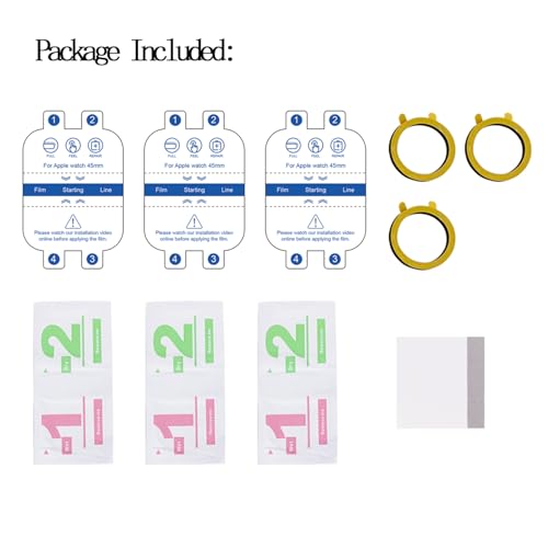 LOOKSEVEN 3 Pack Hydrogel Film For Apple Watch Series 1/2/3 42mm - size: 42mm(Series 1/2/3 )