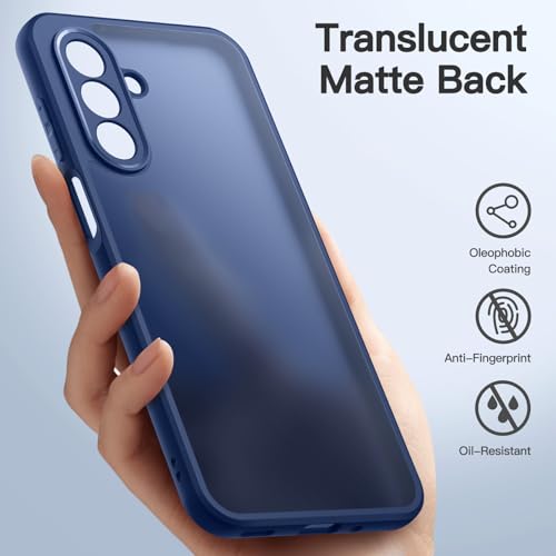 JETech Matte Case for Samsung Galaxy A17, Blue | Military-Grade Protection, Frosted Matte Back, Anti-Fingerprint Finish, Shockproof Design - color: Blue