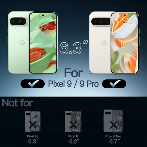 JETech Case for Google Pixel 9/9 Pro, Anti-Yellowing, Wintergreen | Shockproof Protection, Scratch Resistant Hard PC Back, Durable Transparent TPU Bumper - color: Wintergreen, size: Pixel 9/9 Pro