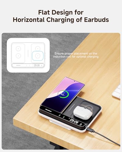 Dual Wireless Charger for Galaxy S26/S25/S24/S23, for Samsung Watch 8/7/5/4