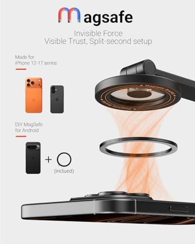 VIMOSE 66" Magnetic Phone Tripod, Tripod for iPhone with Remote