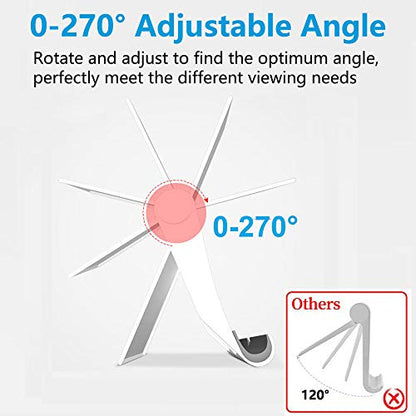 VOVIGGOL Cell Phone Stand for Desk, Foldable Cell Phone Holder Mobile Stand Phone Dock, Adjustable Phone Stand Holder Compatible with iPhone 16 15 14 13 12 11 Pro Max Samsung Huawei