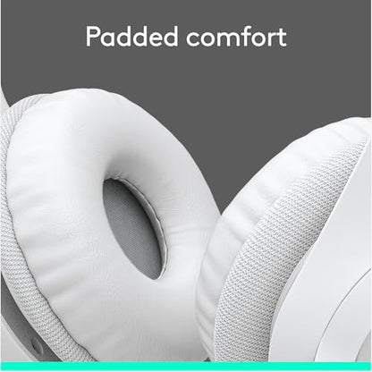 Logitech H390 Wired Headset PC/Laptop Stereo Headphones, USB-A, Off-White - color: Off White, style: USB-A