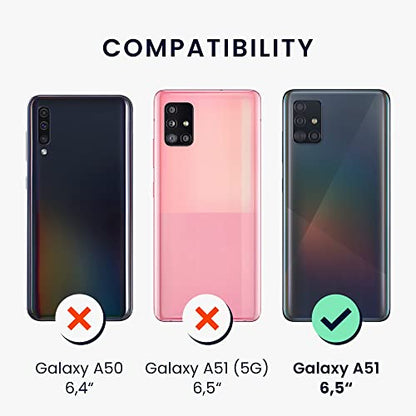kwmobile Case Compatible with Samsung Galaxy A51 Case -Soft TPU Back Phone Cover - with Metallic Look - Metallic Grey - color: Metallic Grey, size: Galaxy A51