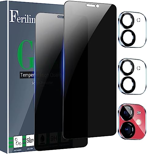 Ferilinso 2 Pack Privacy Screen Protector for iPhone 11, Tempered Glass - size: iPhone 11-6.1 IN