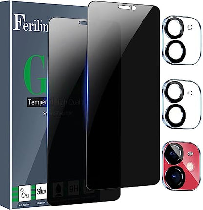 Ferilinso 2 Pack Privacy Screen Protector for iPhone 11, Tempered Glass - size: iPhone 11-6.1 IN