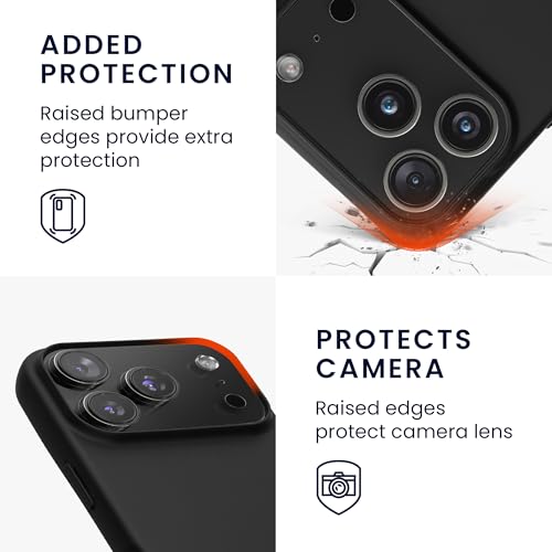kwmobile Case Compatible with Apple iPhone 17 Pro Max Case - Slim Protective TPU Silicone Phone Cover - Black Matte