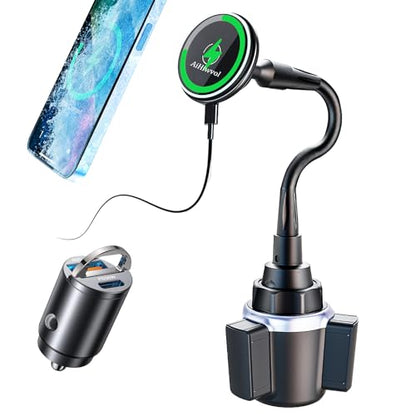 for Qi2 15W MagSafe Round Car Cup Holder Charger Magnetic Charger