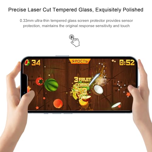 SIBEITU 3+3 Pack Screen Protector+Camera Lens Protector for iPhone 14 Plus | 6.7 Inch HD 9H Hardness Tempered Glass Film, Scratch Resistant, Sensor Protection, Case Friendly, High Response, Bubble Free - size: iPhone 14 Plus 6.7"
