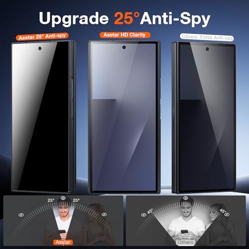 Asstar 2 Pack Samsung Galaxy Z TirFold Privacy Screen Protector - color: Black-Galaxy Z TirFold