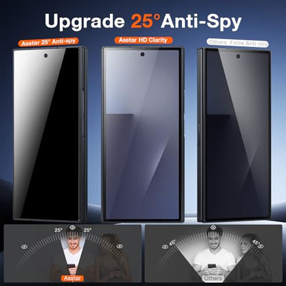 Asstar 2 Pack Samsung Galaxy Z TirFold Privacy Screen Protector - color: Black-Galaxy Z TirFold