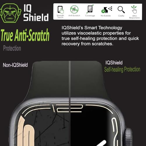 IQShield 6 Pack for Apple Watch Series 6/5/4/ SE 3 40mm Screen Protector, Flexible TPU, Self-Healing, Anti-Scratch LiquidSkin Film