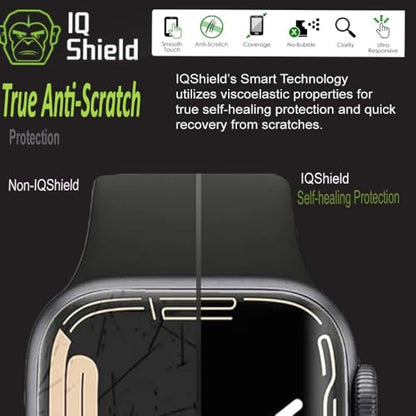 IQShield 6 Pack for Apple Watch Series 6/5/4/ SE 3 40mm Screen Protector, Flexible TPU, Self-Healing, Anti-Scratch LiquidSkin Film