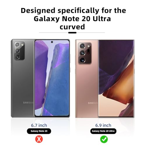 3+2 Pack Galaxy Note 20 Ultra Screen Protector, 9H Tempered Glass, HD Clear, Fingerprint Compatible, Camera Lens Protector for Samsung Galaxy Note 20 Ultra 5G 6.9 Inch - size: Galaxy Note 20 Ultra 6.9 inch