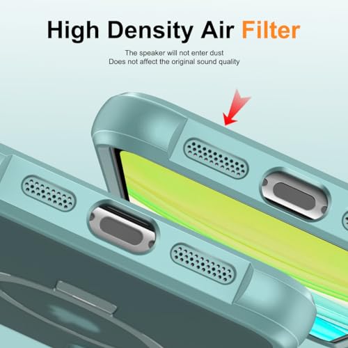 CHAOFEnG Magnetic Compatible with iPhone 11 Case with Stand [Military Grade Drop Tested][Compatible with Magnet] Ring Translucent Slim Hard Back Soft Edge, Teal Green - color: Teal Green, size: iPhone 11